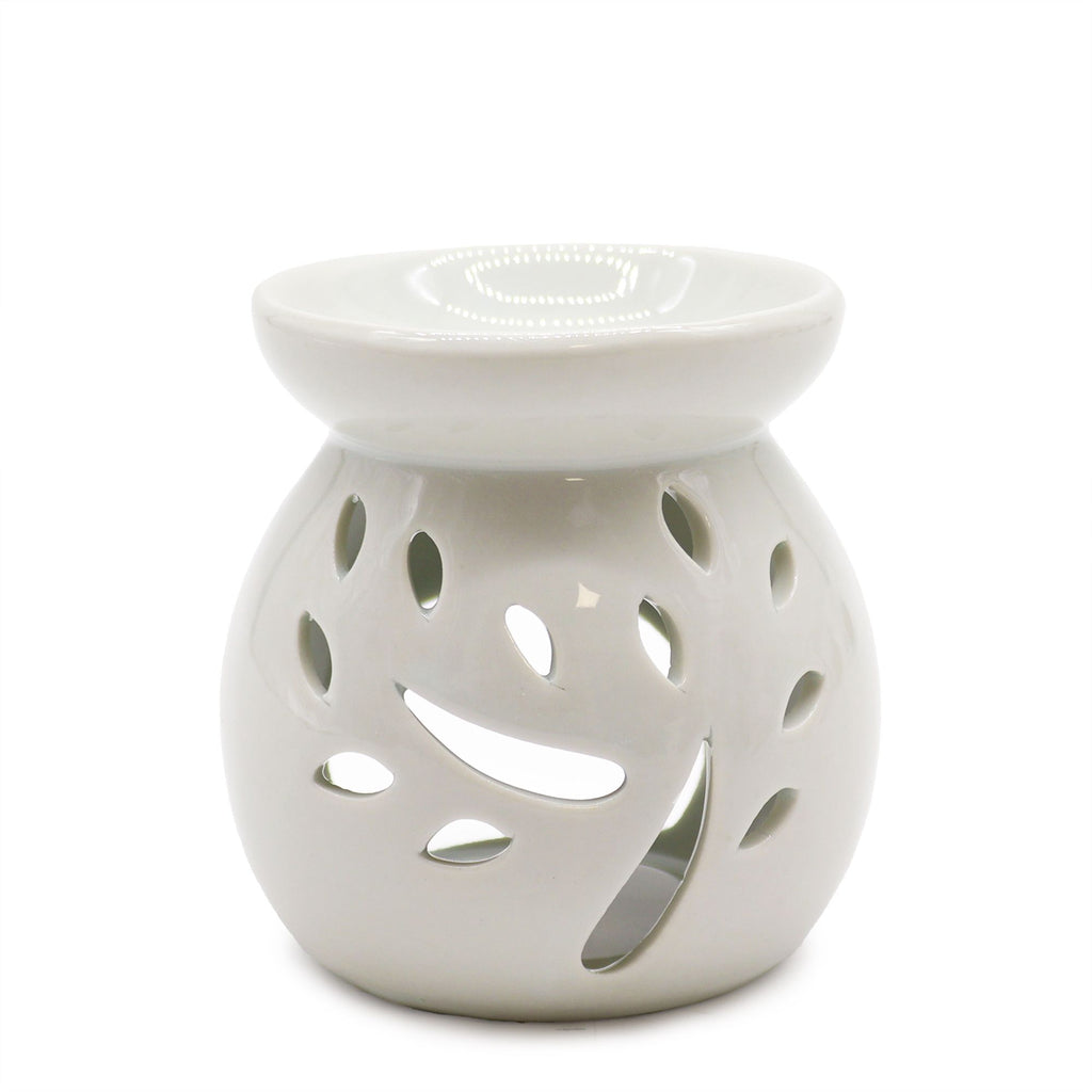 Bruciaessenze Classico Bianco in Ceramica - Albero Piccolo