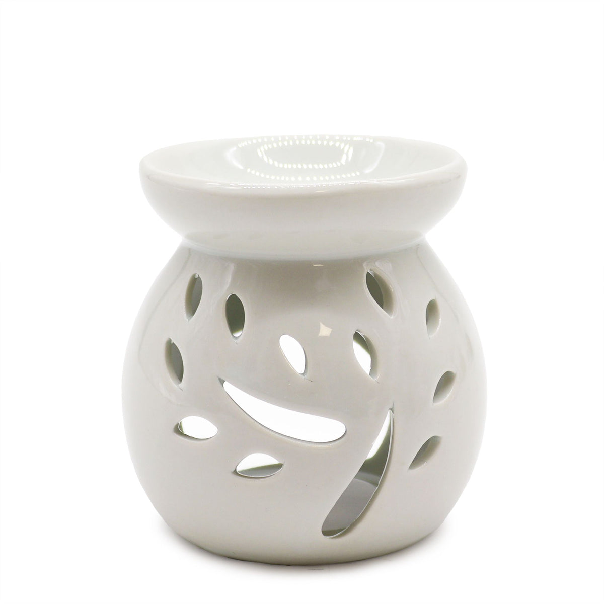 Bruciaessenze Classico Bianco in Ceramica - Albero Piccolo