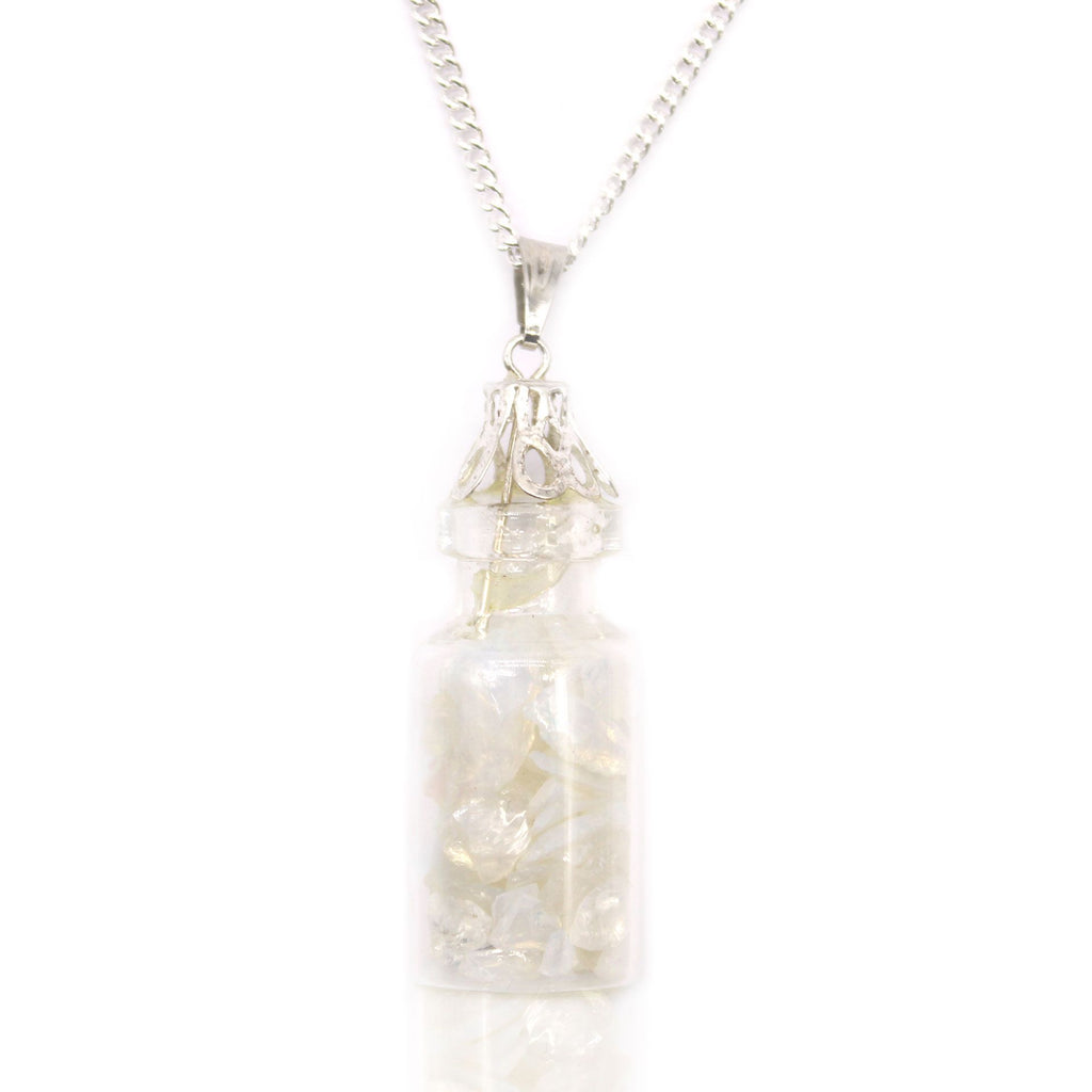 Collana con Bottiglia di Pietre Preziose - Opalite
