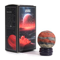 Pianeta in Diaspro Rosso su Base in Goldstone Solare - 40mm (base 30x15mm)