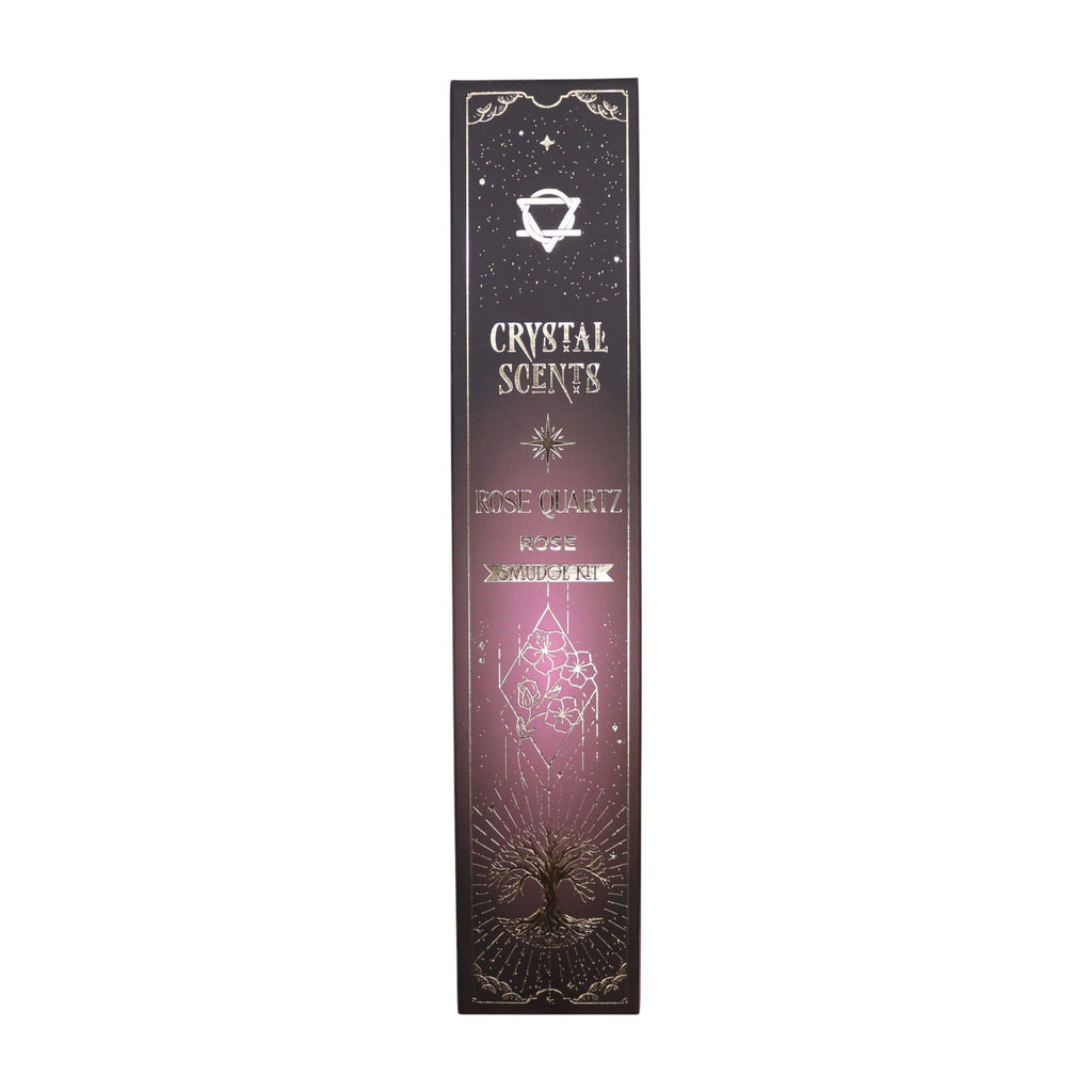 Incenso Smudge Crystal Scents con Quarzo Rosa - Rosa