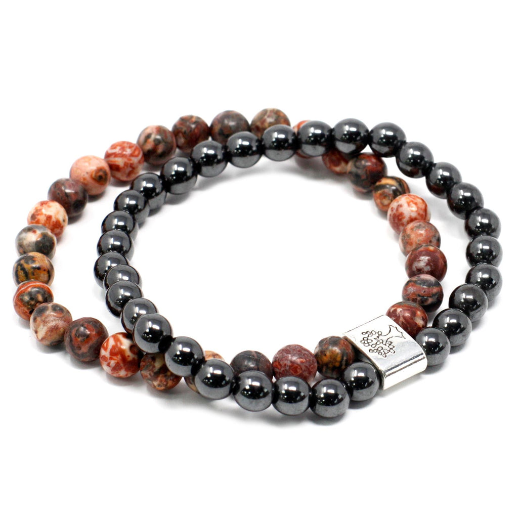 Bracciale Magnetico in Pietra Preziosa - Pelle di Leopardo