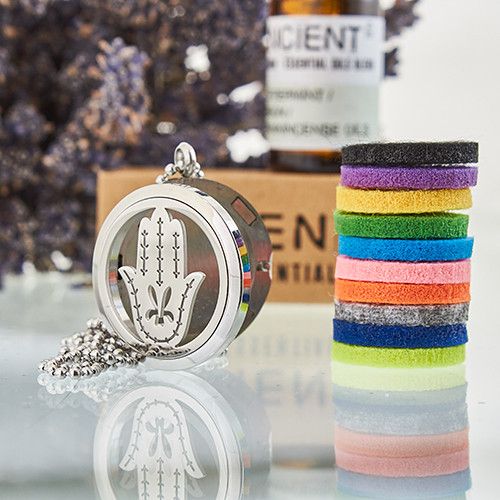 Collana Diffusore per Aromaterapia - Mano di Fatima 30 mm