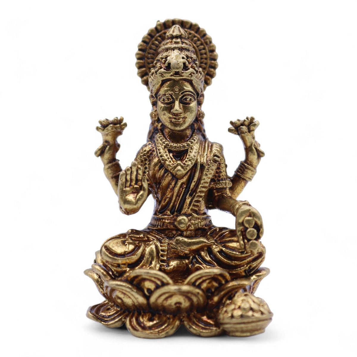 Statuetta in Ottone Divinità Indiane - Laxmi (52g) - 49mm