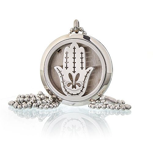 Collana Diffusore per Aromaterapia - Mano di Fatima 30 mm