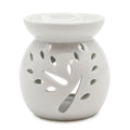 Bruciaessenze Classico Bianco in Ceramica - Albero Grande