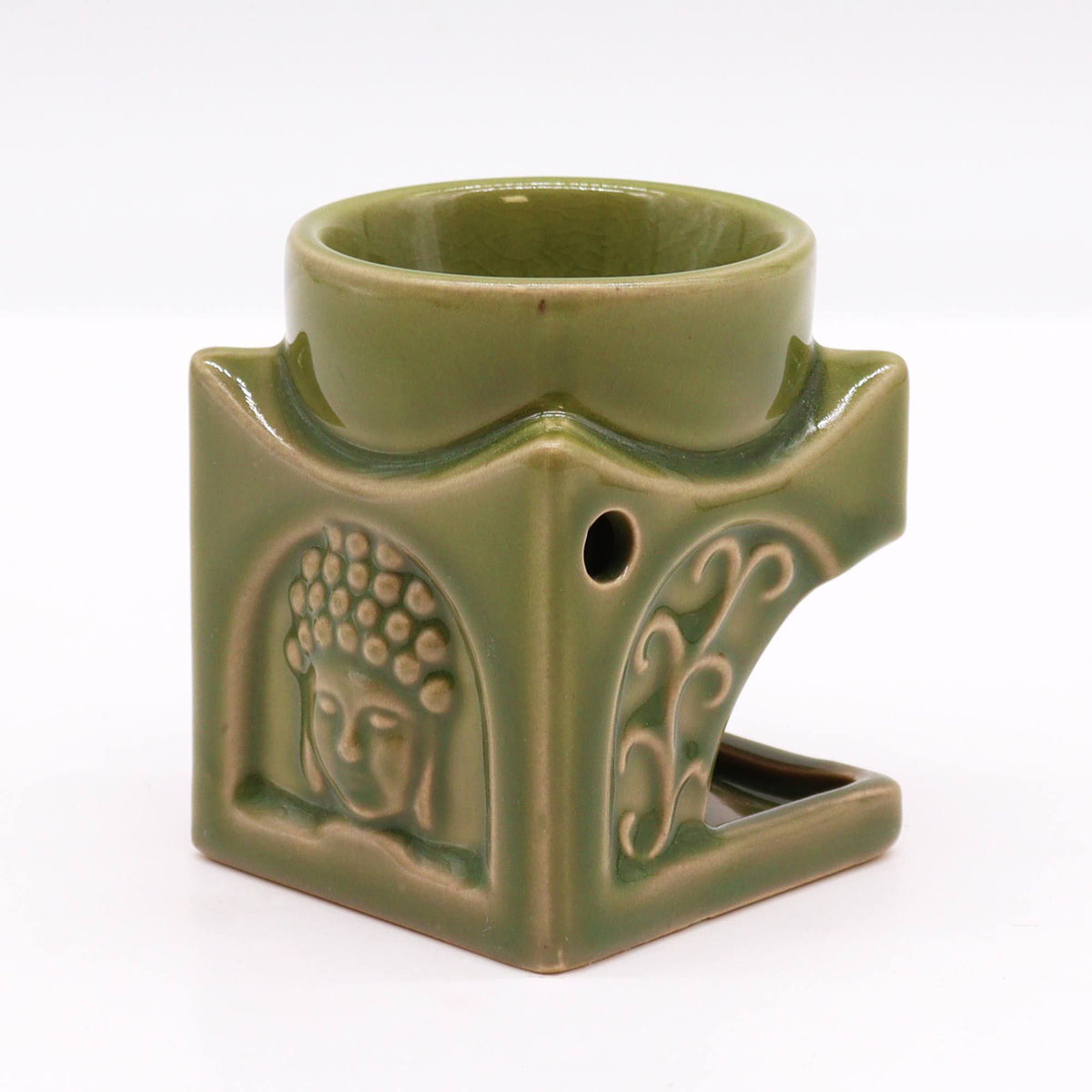 Bruciaessenze Quadrato Buddha - Verde Giada Chiaro