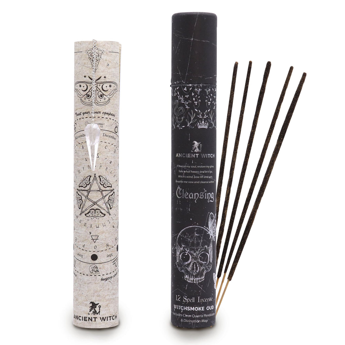 Ancient Witch Spell Incense - Purificazione - Pendolo Cristallo di Rocca