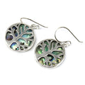 Orecchini Argento Albero della Vita 15mm - Abalone