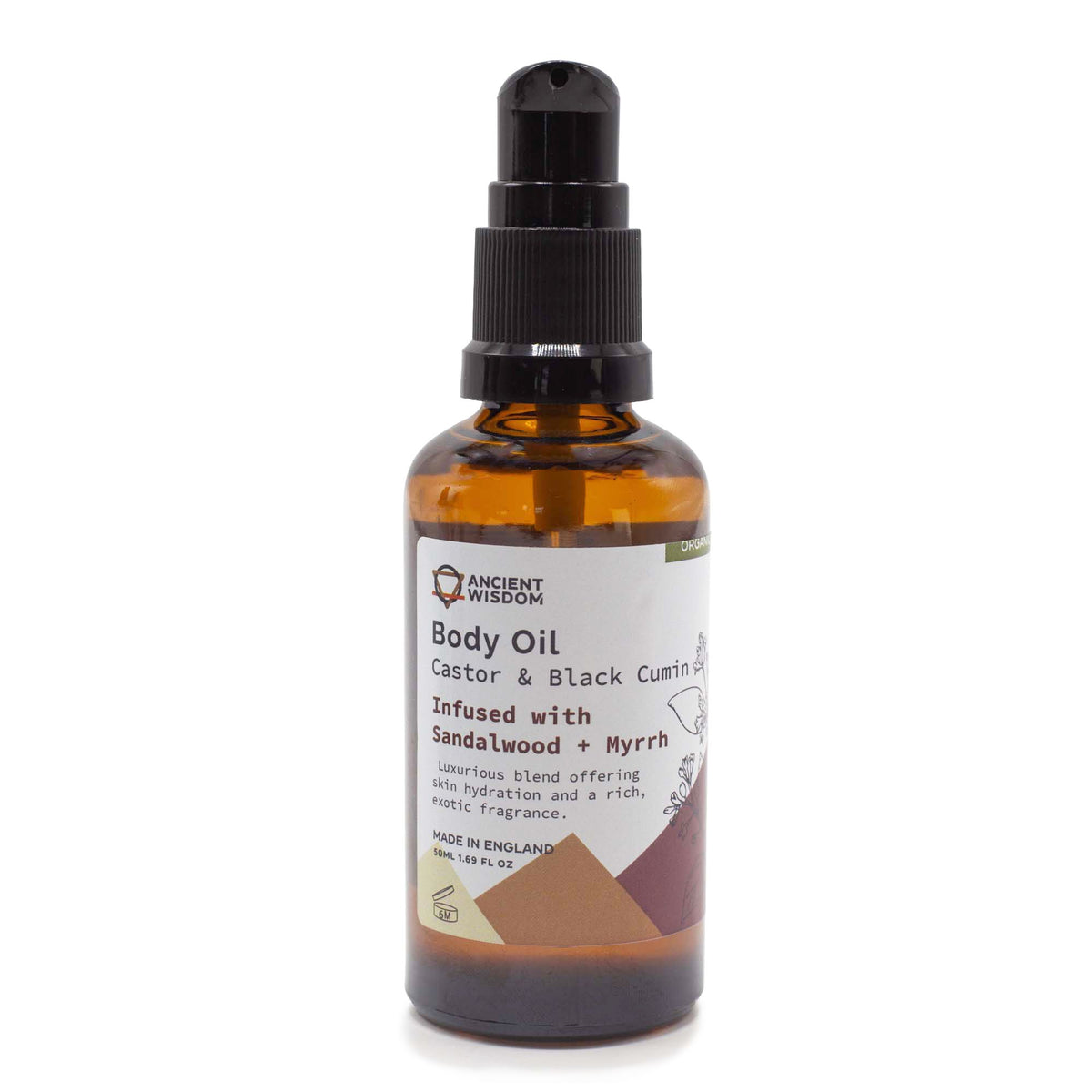 Olio Corpo Biologico al Sandalo e Mirra - 50 ml