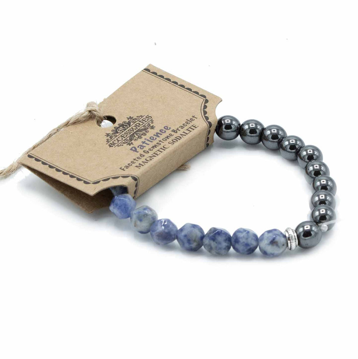 Bracciale con Gemme Sfaccettate - Sodalite Magnetica