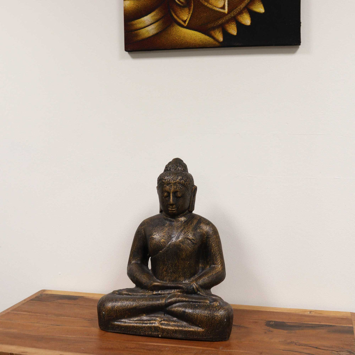 Statua Buddha Classico Medio Oro Antico - 0,5m