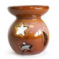 Bruciaessenze in Ceramica - Sole e Stelle