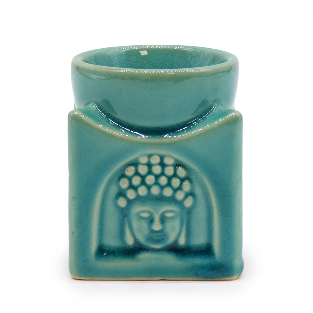 Bruciaessenze Quadrato Buddha - Turchese Chiaro