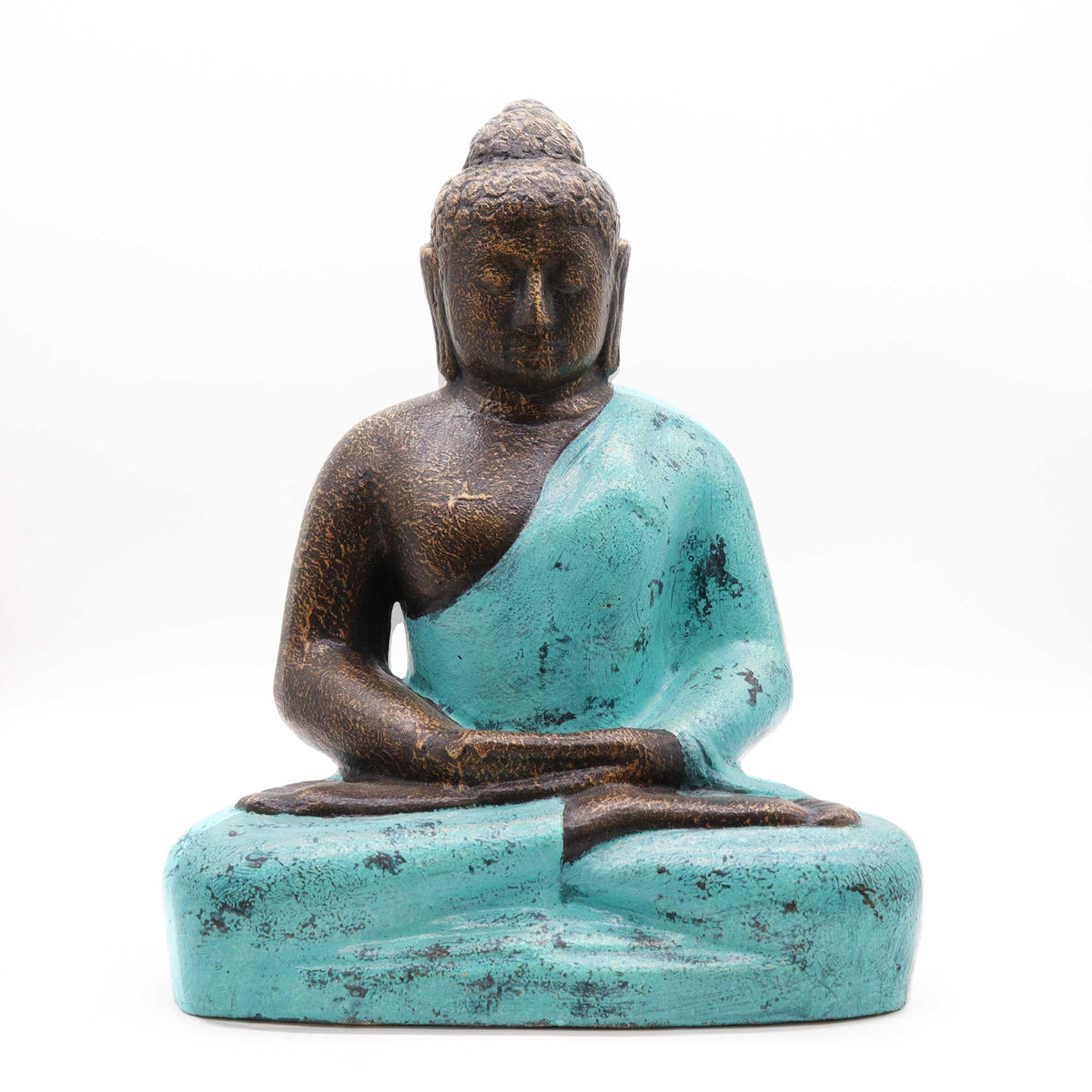 Statua Buddha Classico Medio Turchese e Pietra - 0,5m