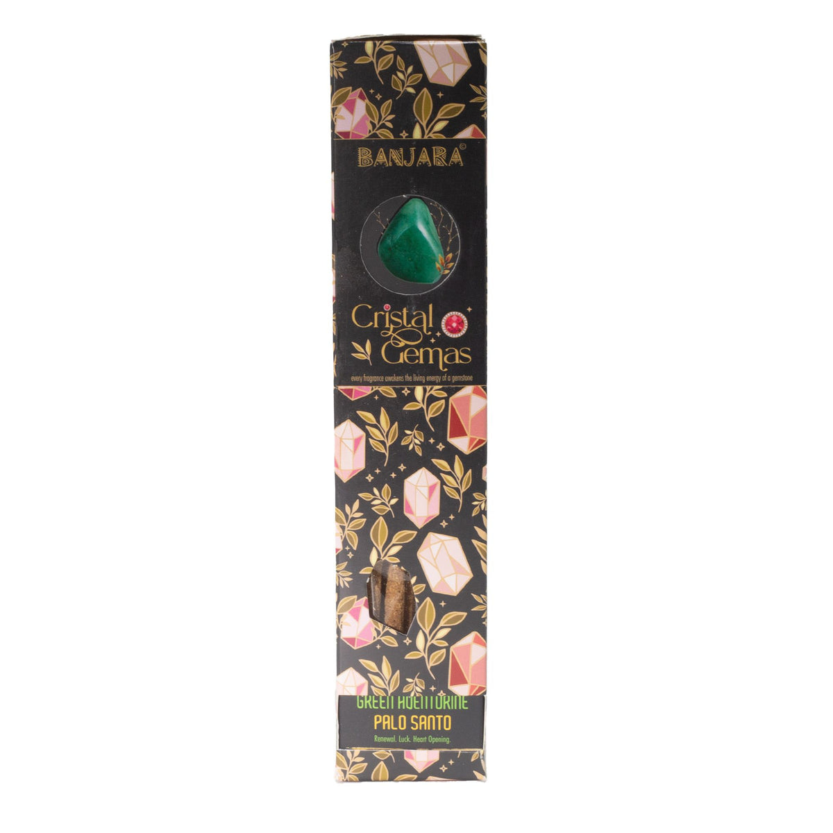 Banjara Crystal Gemas Incenso - Avventurina Verde & Palo Santo