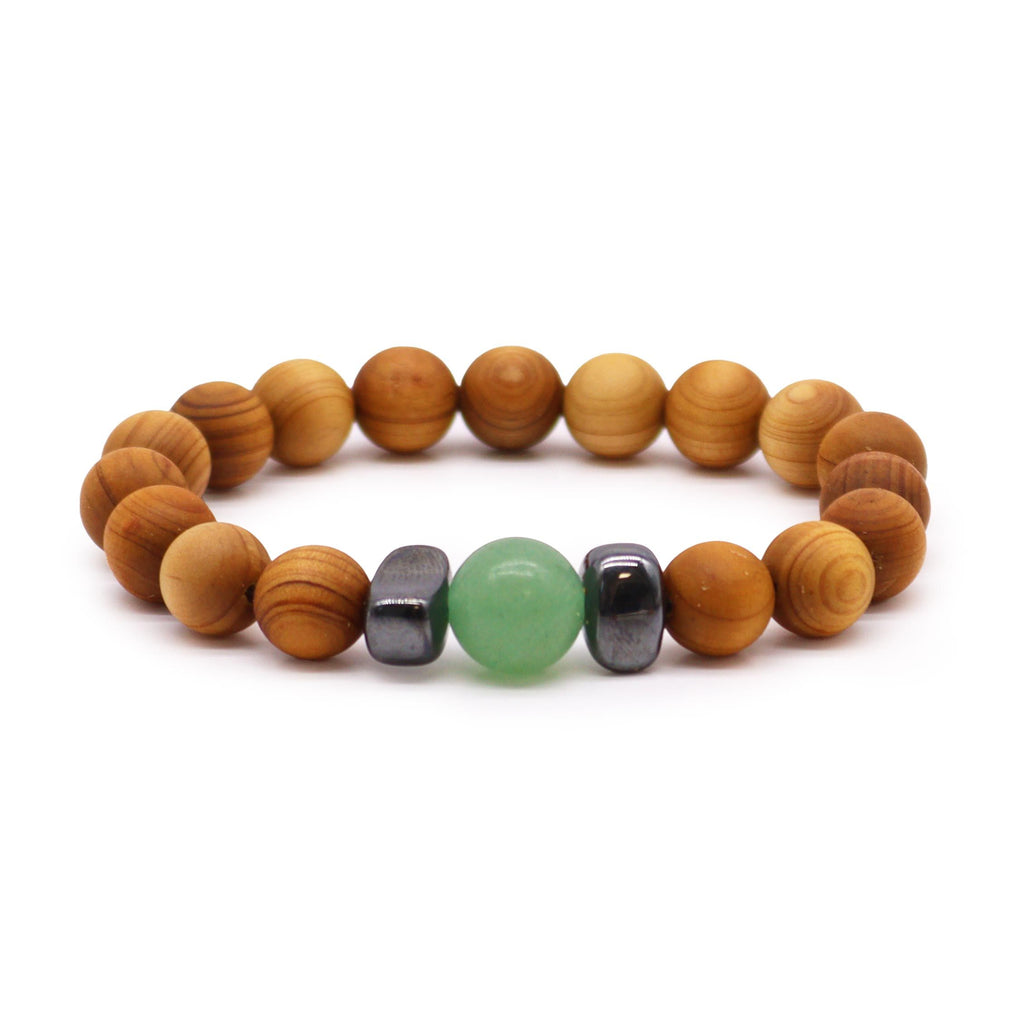Bangle Chakra Sacrale in Cedro con Avventurina