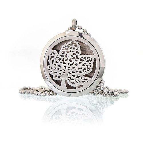 Collana Diffusore per Aromaterapia - Foglia 30 mm