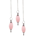 Pendolo in Quarzo Rosa a Forma di Lingam