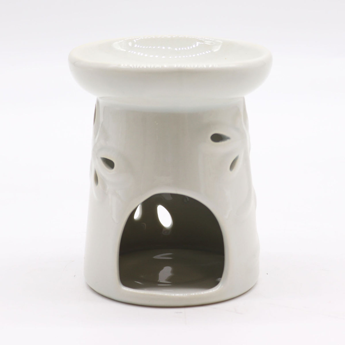 Bruciaessenze Classico in Ceramica Bianca - Libellula