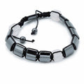 Bracciale Shamballa in Ematite Magnetica - Parallelepipedi Rosa