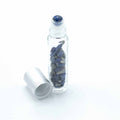 Flacone Roller per Oli Essenziali con Gemma - Sodalite - Tappo Argento + Punta Roller in Gemma per Flacone 5ml