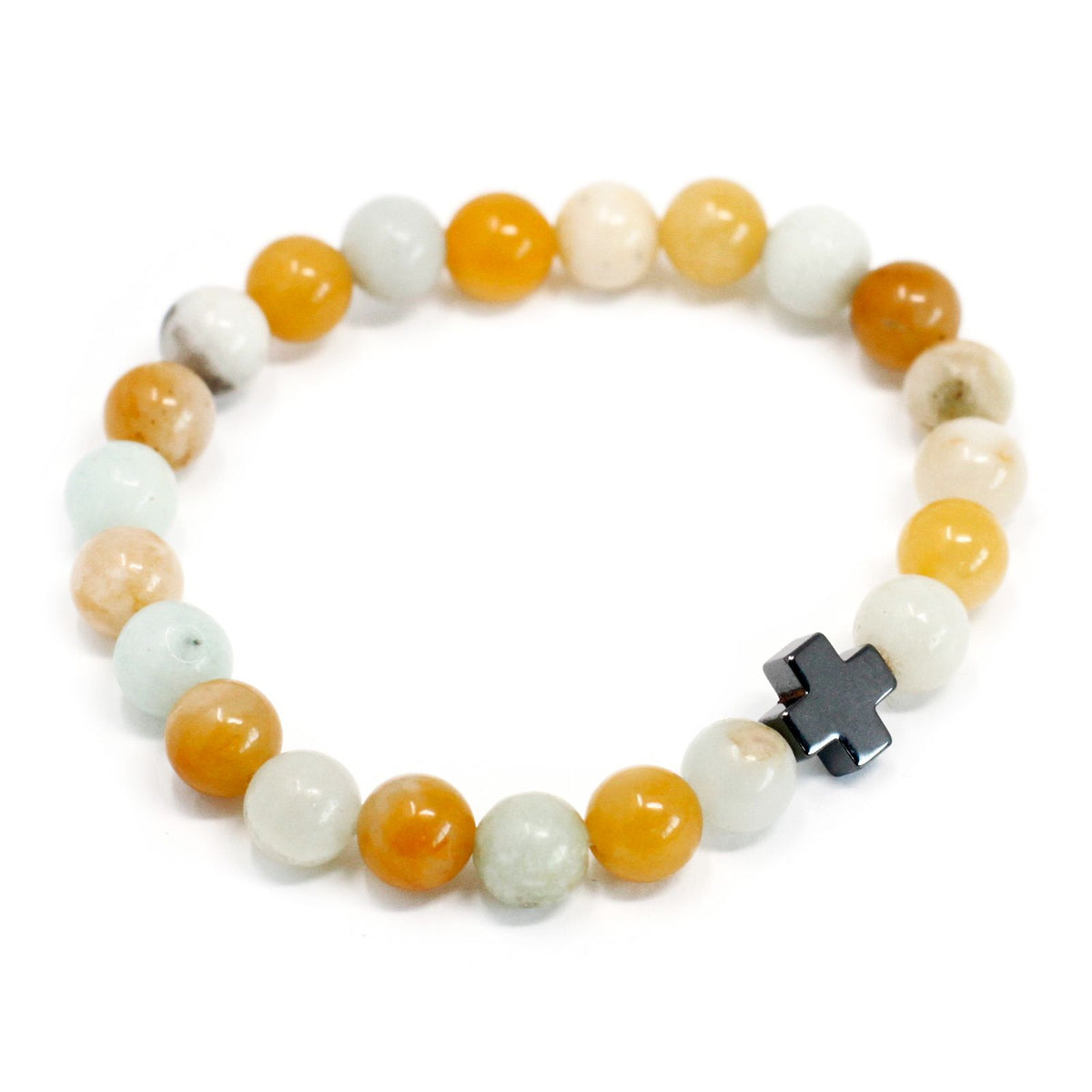 Set 2 Bracciali dell'Amicizia in Pietre Preziose - Lealtà - Amazzonite & Diaspro Giallo