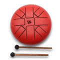 Happy Drum in acciaio – Om rosso, 16 cm