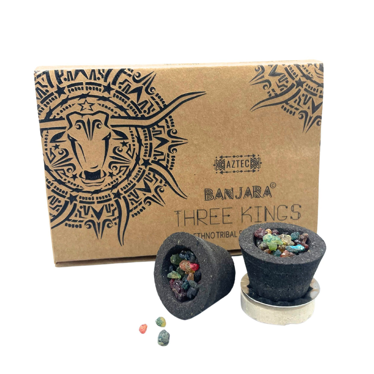 Coppette di incenso in resina Banjara - Tre Re