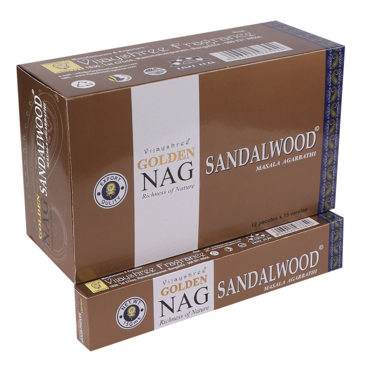 Golden Nag Sandalo - Incenso al Legno di Sandalo 15g