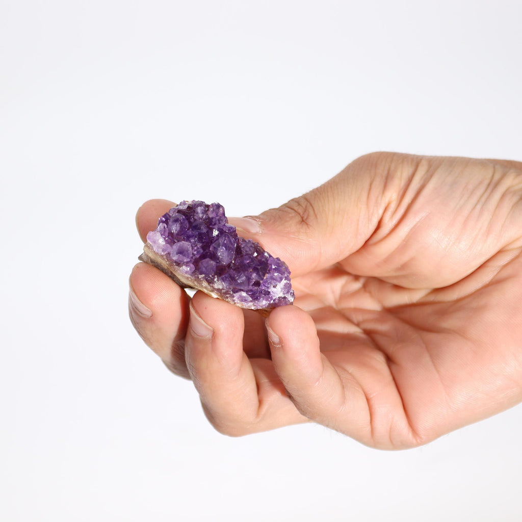 Piccola Drusa di Ametista Naturale di Alta Qualità (circa 3-8cm)