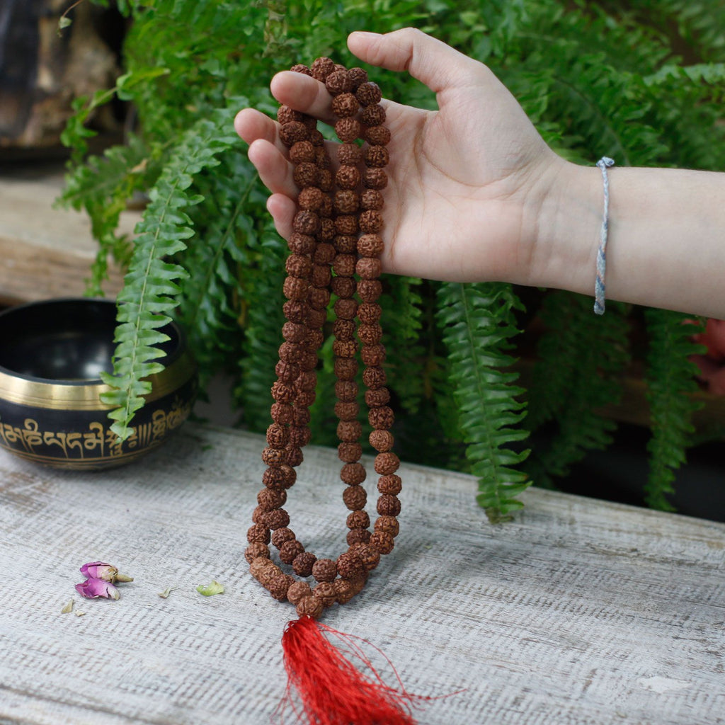 Mala 108 Rudraksha - Marrone
