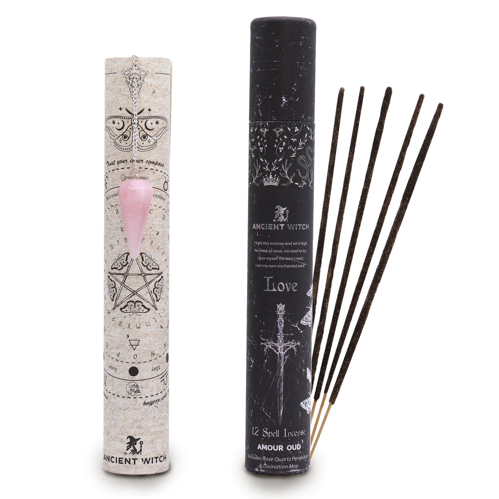 Ancient Witch Spell Incense - Amore - Pendolo Quarzo Rosa