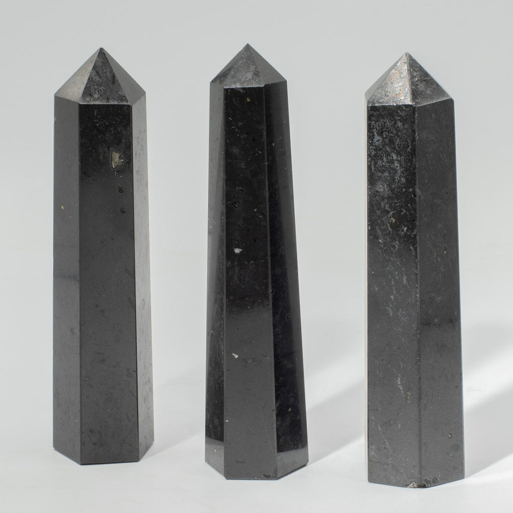 Obelisco a Sei Facce in Tormalina Nera - circa 17 cm