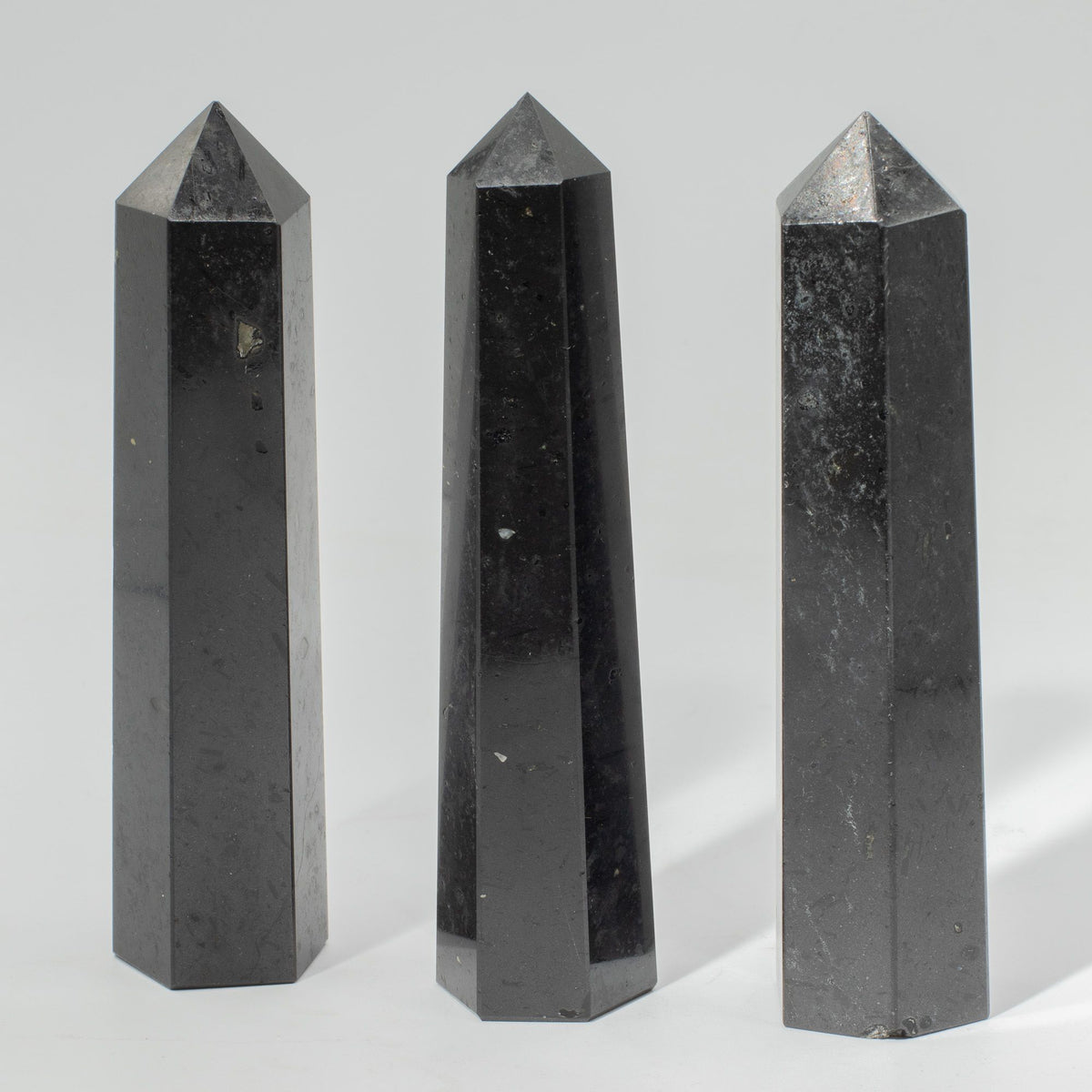 Obelisco a Sei Facce in Tormalina Nera - circa 17 cm
