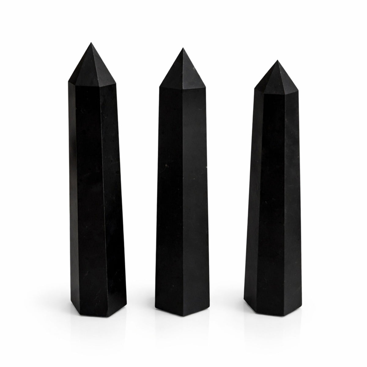 Obelisco a Sei Facce in Tormalina Nera - circa 17 cm
