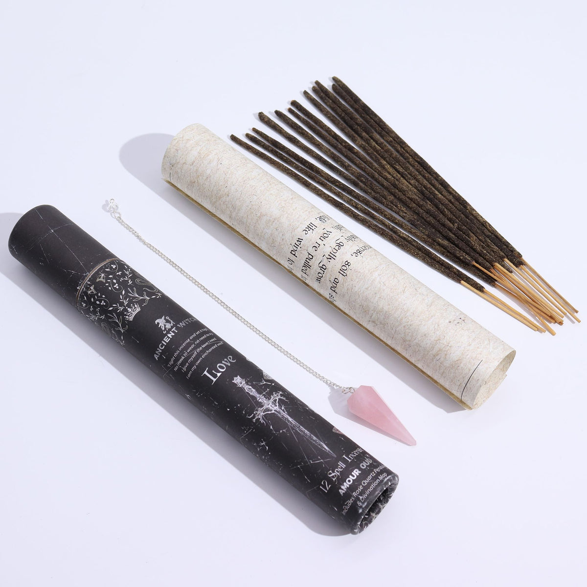 Ancient Witch Spell Incense - Amore - Pendolo Quarzo Rosa