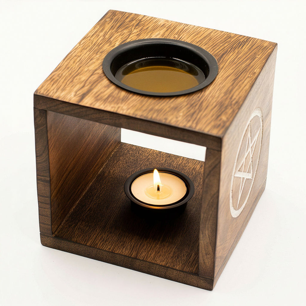 Bruciaessenze Grande in Legno di Mango - Albero della Vita