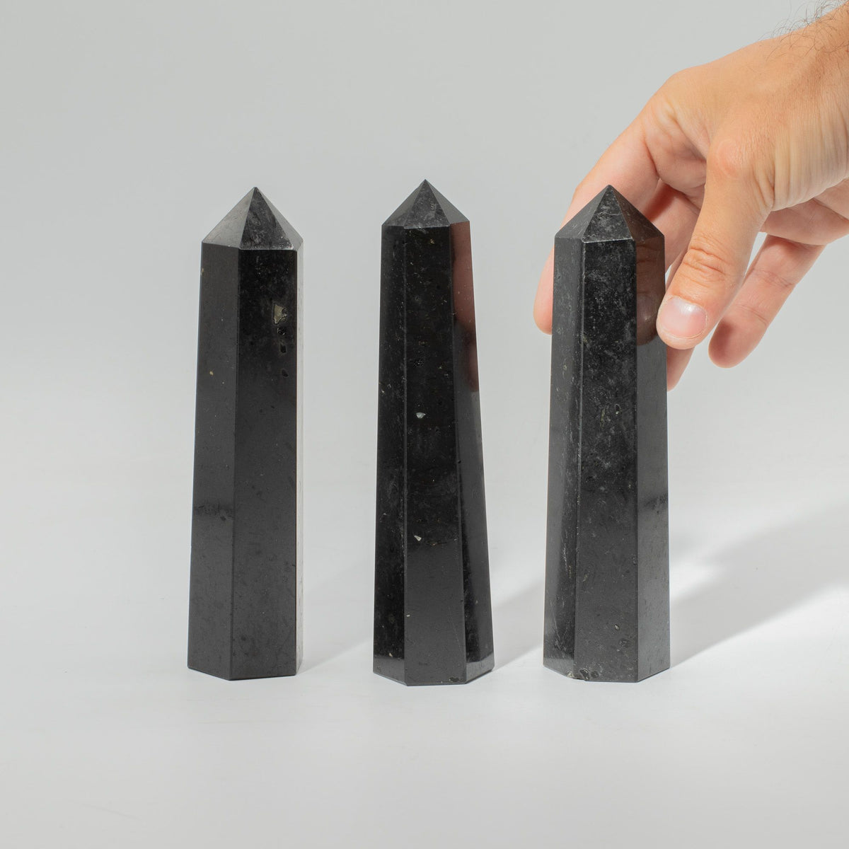 Obelisco a Sei Facce in Tormalina Nera - circa 17 cm