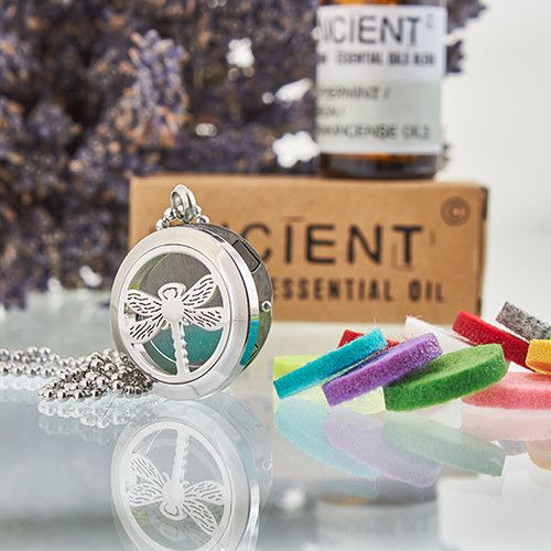 Collana Diffusore per Aromaterapia - Libellula 25 mm