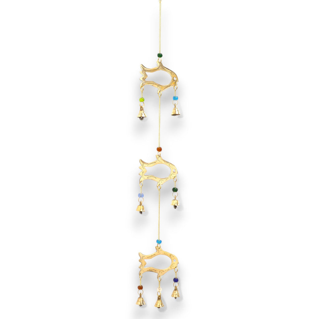 Campanelli Indiani - Pesce con Pendaglio - 7 Campane - 8,5x54cm