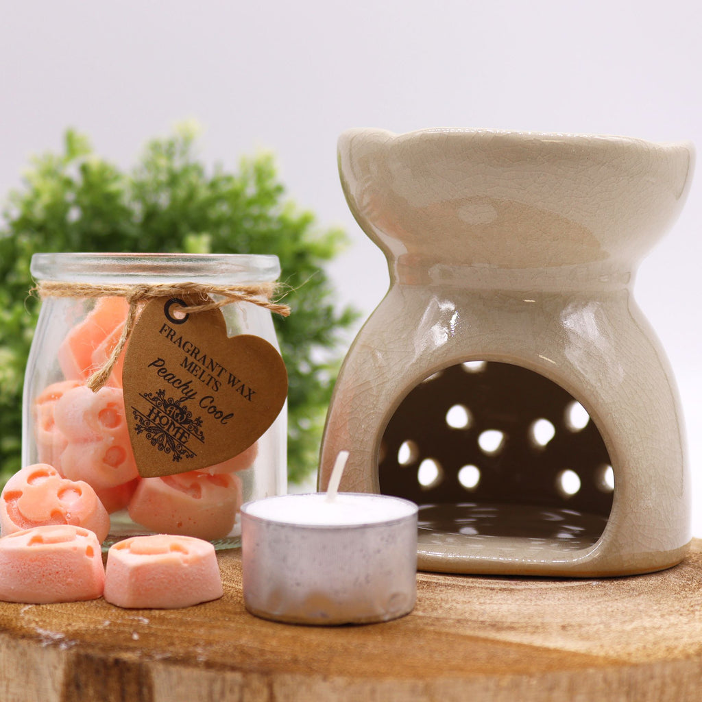 Bruciaessenze in Ceramica Albero della Vita - Avorio