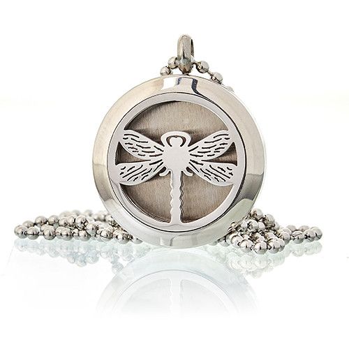 Collana Diffusore per Aromaterapia - Libellula 25 mm