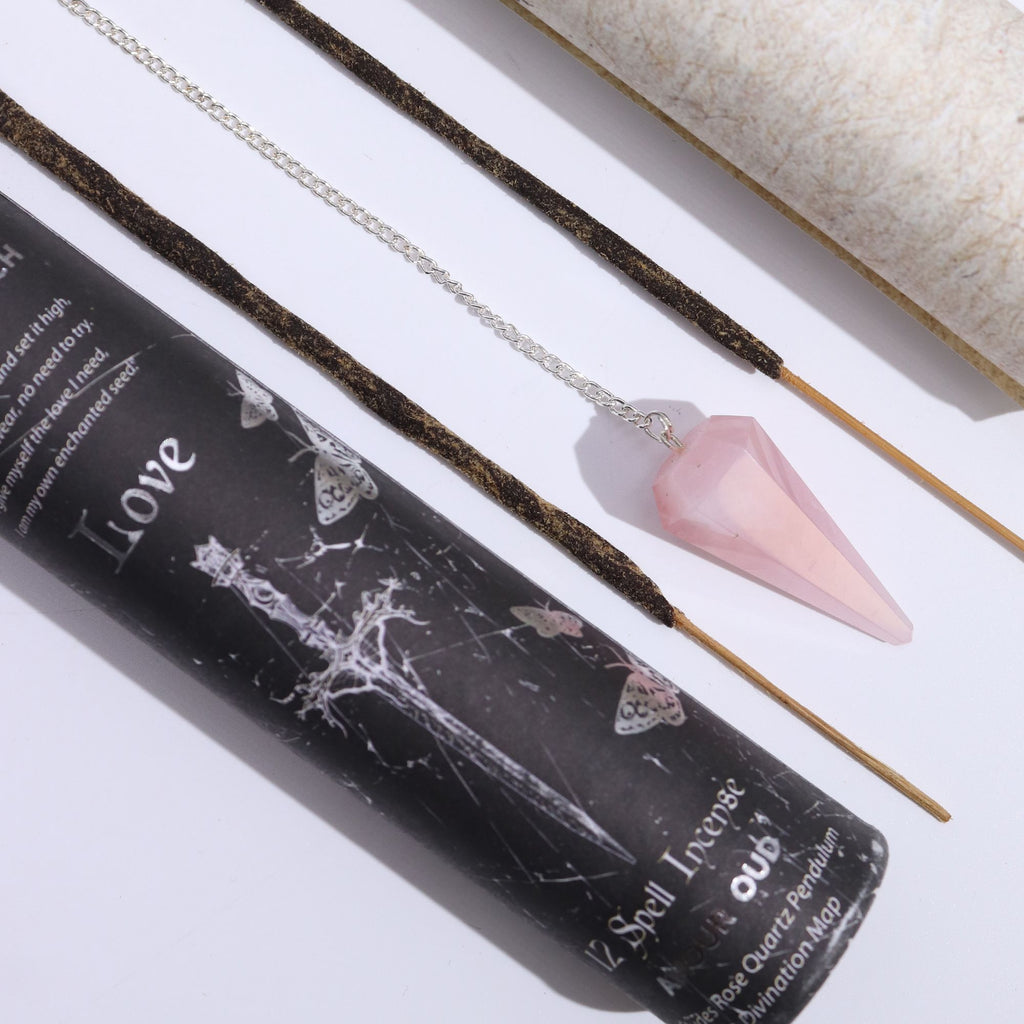 Ancient Witch Spell Incense - Amore - Pendolo Quarzo Rosa