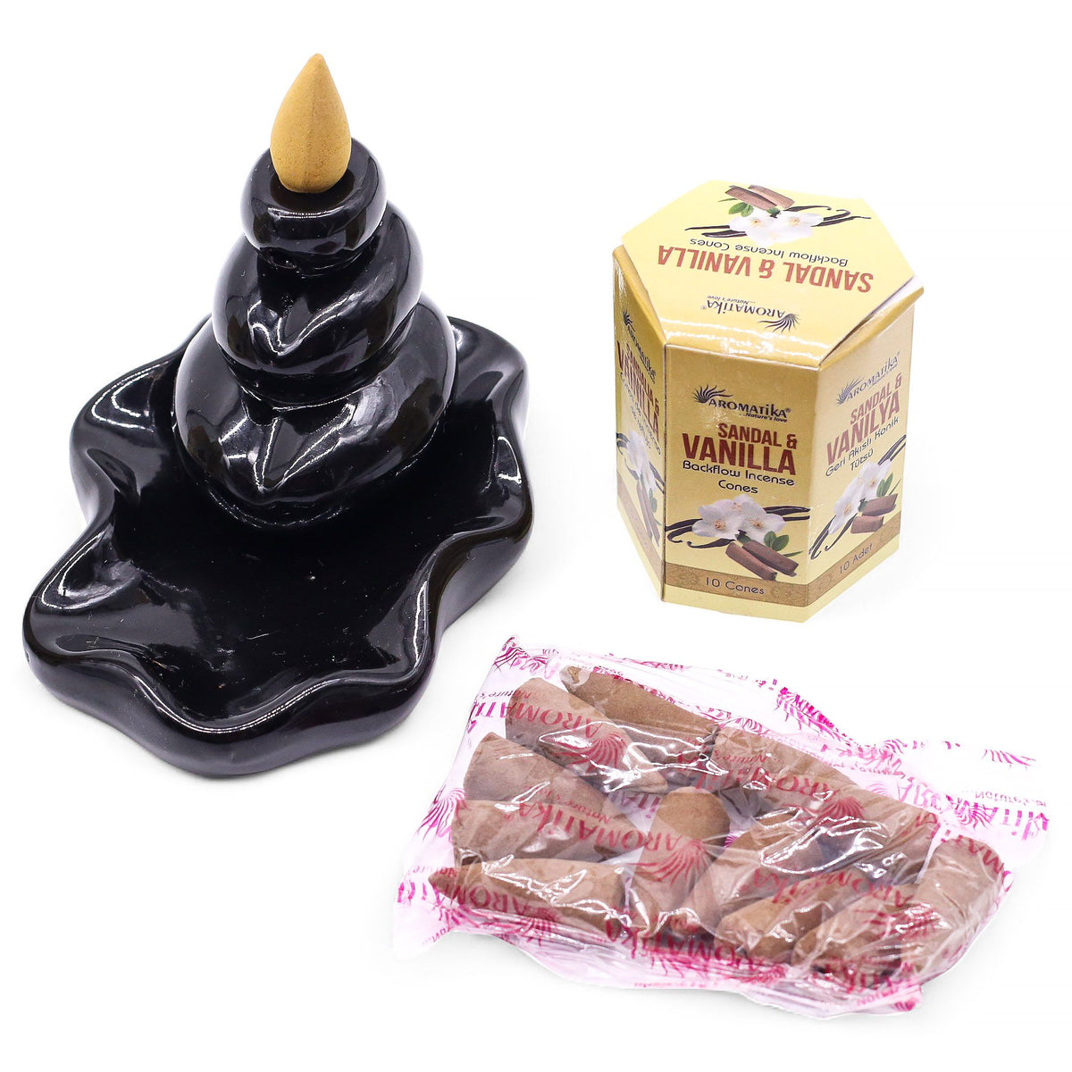 Coni Backflow Masala - Sandalo e Vaniglia (confezione da 10)