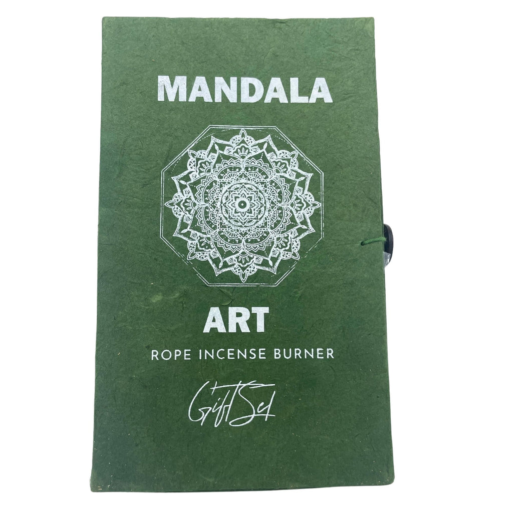 Set Incenso a Corda con Portaincenso Placcato Argento - Fiore Mandala