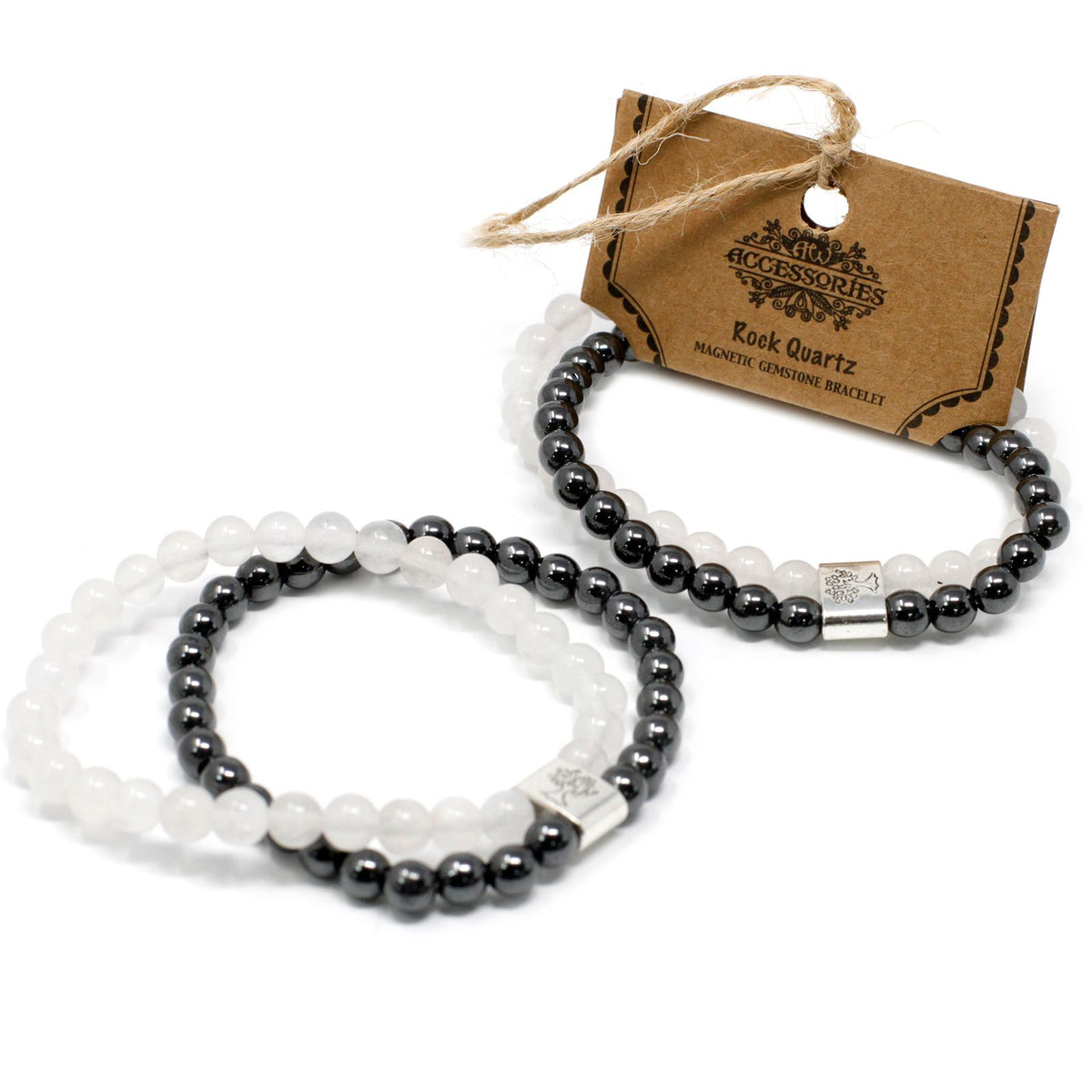 Bracciale Magnetico in Pietra Preziosa - Quarzo Ialino