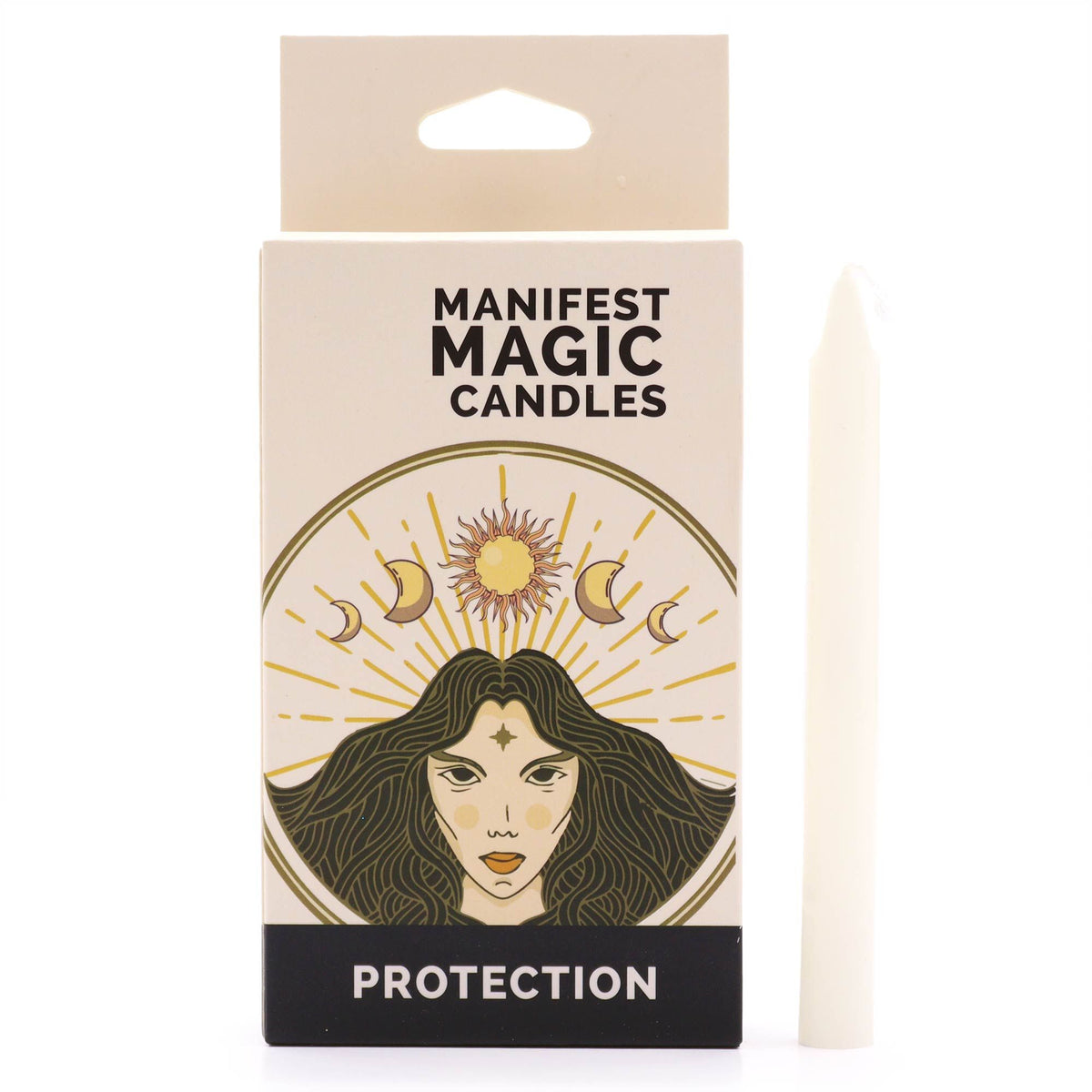 Confezione da 12 Candele Magiche per la Manifestazione - Avorio - Protezione