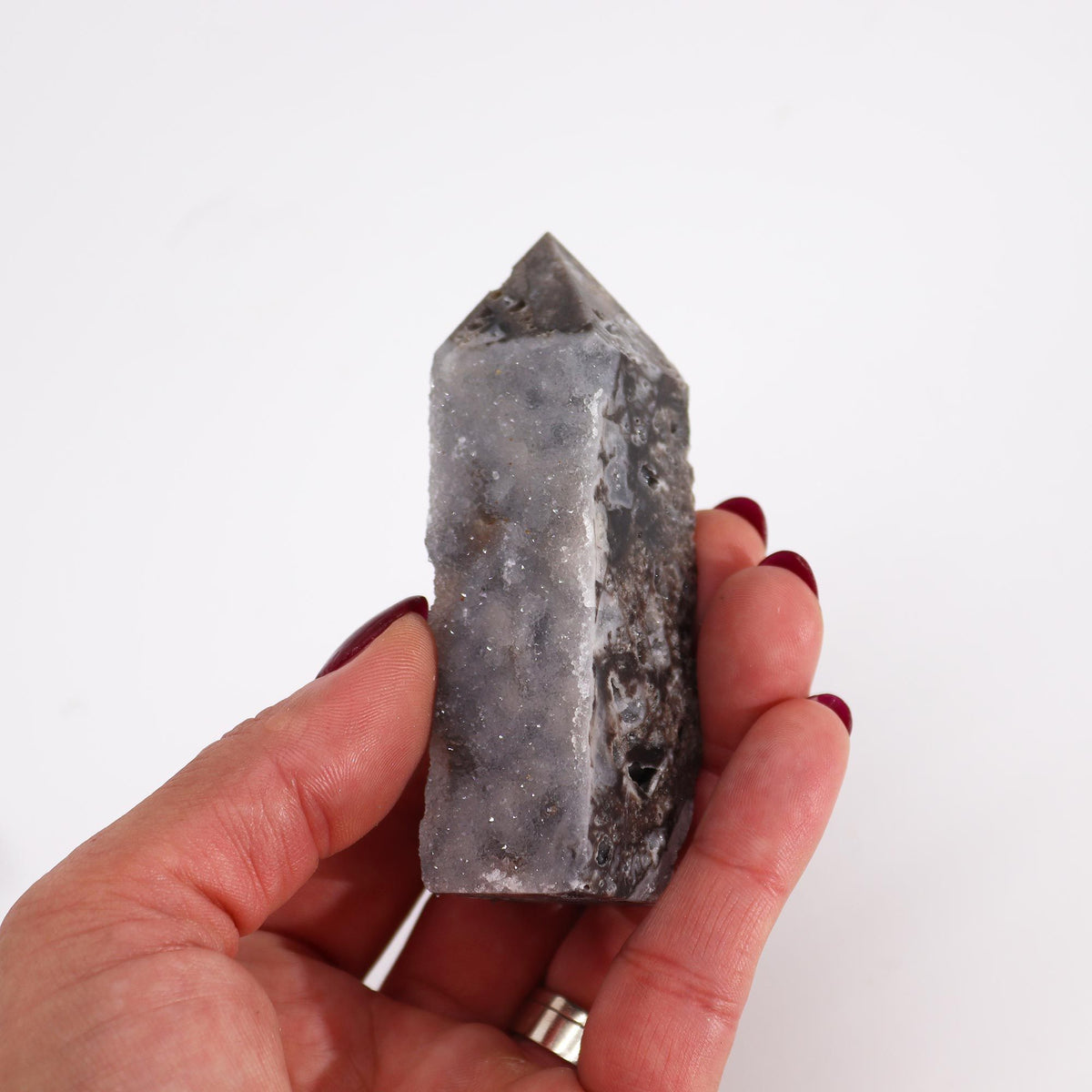Torre in Calcite Naturale con Lati Lucidati - 9–11 cm