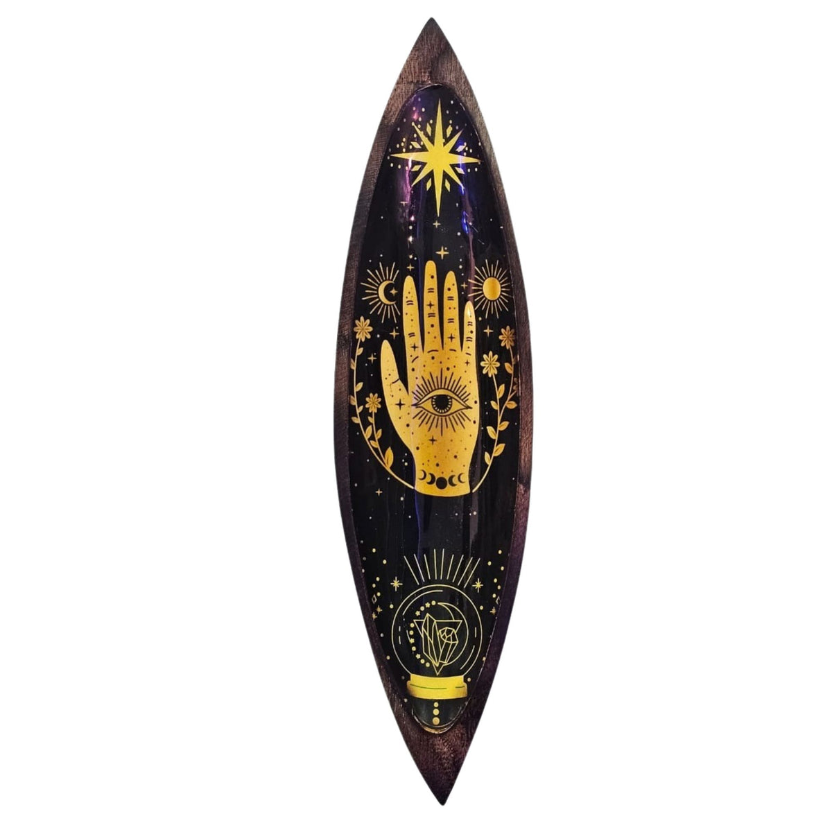Portaincenso Smaltato in Legno di Mango - Hamsa